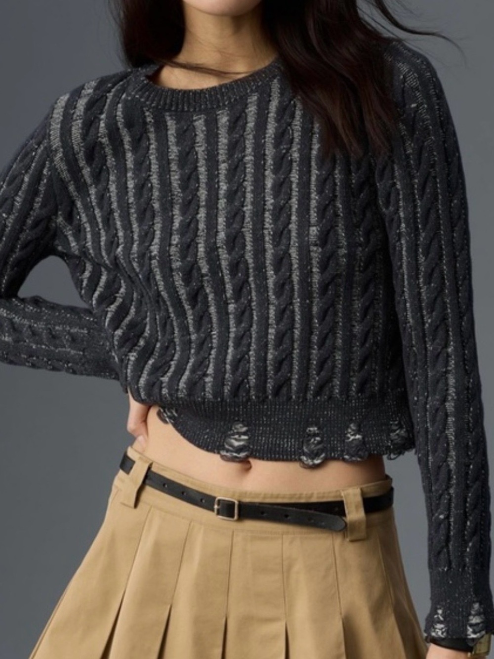 Anthropologie Pilcro Distressed Pullover Sweater